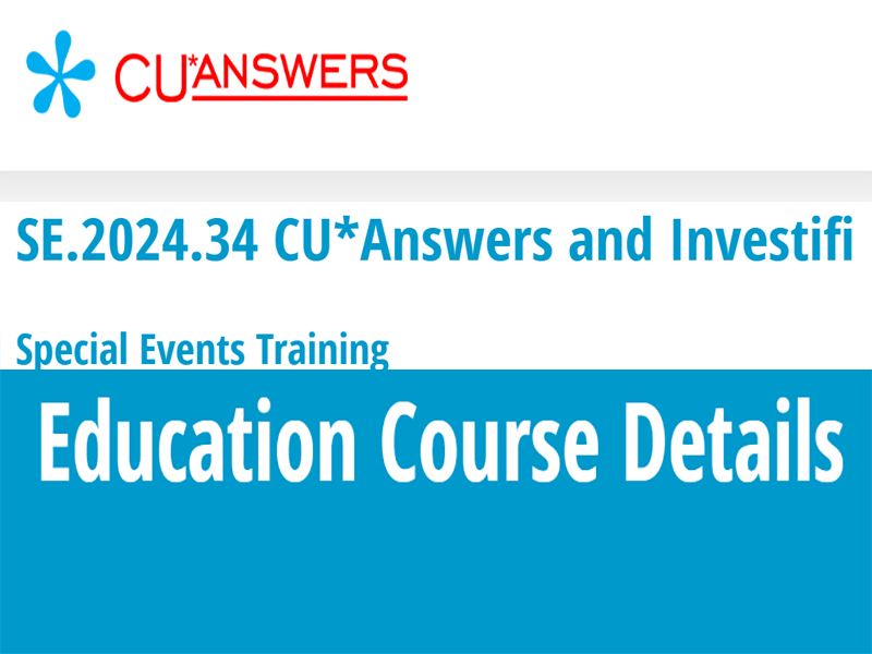 SE.2024.34 CU*Answers and Investifi Special Events Training